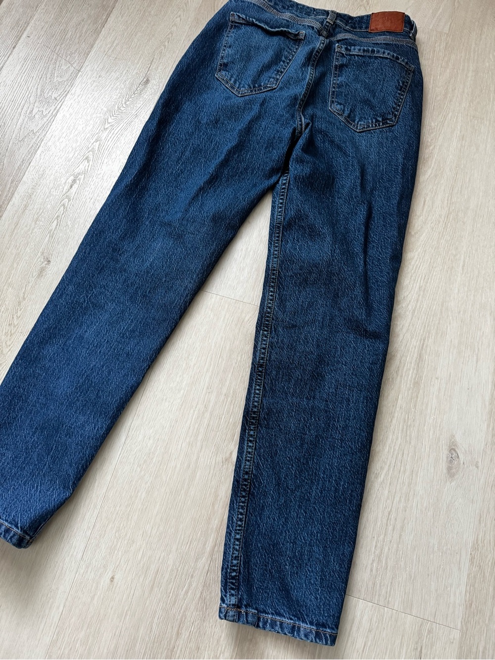 Zara Skinny Dark Blue women Jeans with Brown Patch - Picture 5 of 8